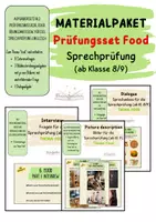 Vorschau - Bildkarten - Materialpaket Prüfungsset "food", Sprechprüfung ab Kl. 8/9 - Deckblatt