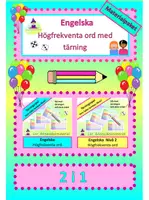 förhandsvisning - Materialpaket Tärningsspel Högfrekventa ord engelska nivå 1 och 2 - försättsblad