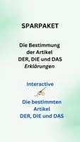 Vorschau - Arbeitsblätter - SPARPAKET - Die Artikel DER, DIE und DAS - Erklärungen und Interactive - Deckblatt