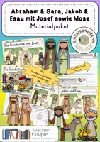 Vorschau - Stundenentwürfe - Materialpaket Abraham & Sara, Jakob & Esau mit Josef sowie Mose - Deckblatt