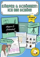 Vorschau - Arbeitsblätter - Gesamte Einheit AES 9: "Körper und Schönheit - Ich bin schön!" (18 Arbeitsblätter + Lösungen + 5 Powerpoints) - AES - Deckblatt