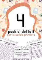 anteprima - Compiti in classe/Test - Dettati scuola primaria - Super pack di dettati in PDF - Pagina di copertina