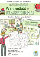Vorschau - Arbeitsblätter - Materialpaket Wimmelbild und Wort,-Bildkarten Schule, Klassenzimmer - Deckblatt