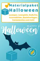 Vorschau - Stationenlernen - Materialpaket Halloween - Deckblatt