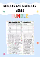 Vorschau - Arbeitsblätter - Regular Verbs and Irregular Verbs Materialpaket Englisch Grammatik Exercises - Deckblatt