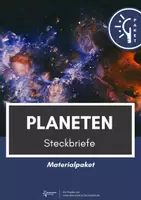 Vorschau - Arbeitsblätter - Sparkpaket - 8 Steckbriefe zu den Planeten (Erde, Merkur, Neptun uvm.) - Deckblatt
