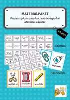 Vorschau - Spiele - Materialpaket_Material del cole y frases en clase - Deckblatt