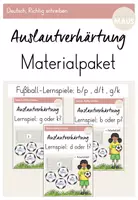 Vorschau - Arbeitsblätter - Materialpaket: Lernspiele zur Auslautverhärtung - Deckblatt