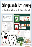 Vorschau - Arbeitsblätter - Zähne: Zahngesunde Ernährung - Arbeitsblätter & Tafelmaterial - Deckblatt