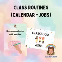 Vista previa - Decoración del aula - Class routines pack (calendar + jobs) - Portada