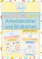 Vorschau - Arbeitsblätter - Buchstabenpaket M - Arbeitsblätter und Bildkarten - Deckblatt