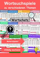 Vorschau - Spiele - XXL Materialpaket Wortsuchspiele - Wortschatz (Ständig wachsend!) - Deckblatt