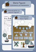 Vorschau - Unterrichtsreihen - Materialpaket Ebene Figuren/ Formen: Arbeitsblätter und Tafelmaterial - Deckblatt