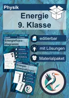 Vorschau - Arbeitsblätter - Energieumwandlungen, Energieflussdiagramm - Materialpaket - editierbar - Deckblatt