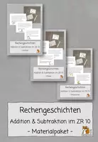 Vorschau - Aufgabenkarten - Bundle: Rechengeschichten Addition & Subtraktion im ZR 10 - Deckblatt