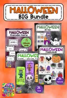 Vista previa - Unidades / Secuencias / Situaciones de Aprendizaje - Paquete de juegos para Halloween - Halloween Games Bundle - Portada