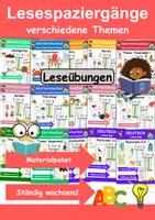 Vorschau - Arbeitsblätter - XXL Materialpaket Lesespaziergänge Wortschatz und ABC (Ständig wachsend!) - Deckblatt