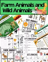 Vista previa - Hojas de trabajo - Farm Animals and Wild animals Vocabulary/ Vocabulario de animales salvajes y de la granja - Portada