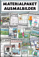 Vorschau - Arbeitsblätter - Materialpaket Ausmalbilder / Malvorlagen (wachsend) - Deckblatt