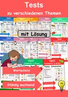 Vorschau - Arbeitsblätter - XXL Materialpaket Tests (Ständig wachsend!) - Deckblatt