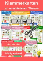 Vorschau - Unterrichtsreihen - XXL Materialpaket Klammerkarten (Ständig wachsend!) - Deckblatt