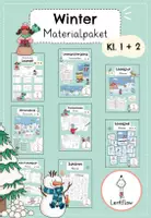 Vorschau - Arbeitsblätter - Winter-Paket: Lesespur, Lesespaziergang, Lesepuzzle, Zuhören | Kl. 1 + 2 - Deckblatt