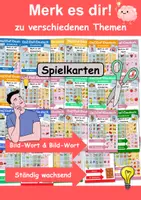 Vorschau - Arbeitsblätter - XXL Materialpaket Merk es dir! (Ständig wachsend!) - Deckblatt