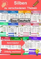 Vorschau - Arbeitsblätter - XXL Materialpaket Silben - Wortschatz (Ständig wachsend!) - Deckblatt