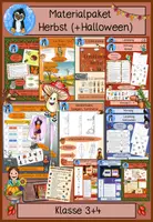 Vorschau - Arbeitsblätter - Materialpaket Herbst, Klasse 3/4, Leseförderung und mehr - Deckblatt