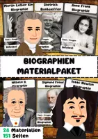 Vorschau - Arbeitsblätter - Biographien Materialpaket - Deckblatt