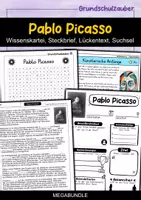 Vorschau - Arbeitsblätter - Pablo Picasso MEGABUNDLE - Wissenskartei, Lückentext, Steckbrief, Suchsel - Deckblatt