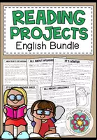 Vista previa - Hojas de trabajo - READING PROJECTS - Reading Comprehensions Collection (Growing Bundle) - Portada