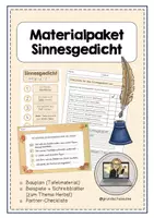 Vorschau - Arbeitsblätter - Materialpaket: Wir schreiben ein Sinnesgedicht - Deckblatt