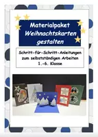 Vorschau - Mal- und Bastelvorlagen - Materialpaket Weihnachtskarten basteln - Deckblatt