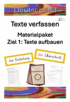 Vorschau - Stundenentwürfe - Materialpaket: Texte sinnvoll aufbauen - Deckblatt