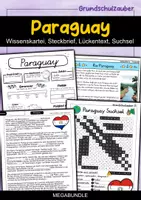 Vorschau - Arbeitsblätter - Paraguay MEGABUNDLE - Wissenskartei, Lückentext, Steckbrief, Suchsel - Deckblatt