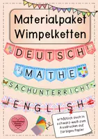 Vorschau - Poster - Materialpaket Wimpelketten Fächer D/M/HSU/E - Deckblatt