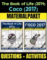 Vorschau - Arbeitsblätter - Materialpaket Movies: "The Book of Life" (2014)" and "Coco" (2017)" Questions and Activities with Answers. - Deckblatt