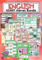 Vista previa - Unidades / Secuencias / Situaciones de Aprendizaje - GIANT English Game Bundle - Paquete gigante de juegos en inglés - Portada