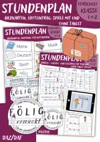 Vorschau - Spiele - Stundenplan - Bildkarten, Hefteintrag, Lausch-, Lege und Lesespiele - Deckblatt