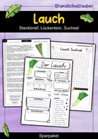 Vorschau - Arbeitsblätter - Lauch - Sparpaket | Materialpaket - Deckblatt