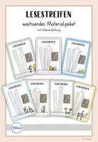 Vorschau - Stationenlernen - Lesestreifen - wachsendes Materialpaket - Deckblatt