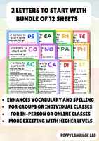 Vista previa - Juegos / Gamificación - Bundle of 12 '2 Letters to Start With' Games - Portada