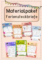 Vorschau - Arbeitsblätter - Feriensteckbriefe als Schreib- und Erzählanlass Materialpaket - Deckblatt