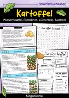 Vorschau - Arbeitsblätter - Kartoffel MEGABUNDLE - Wissenskartei, Lückentext, Steckbrief, Suchsel, Quizkarten - Deckblatt