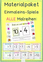 Vorschau - Unterrichtsreihen - Materialpaket Einmaleins-Spiele Malreihen 1-10 - Deckblatt