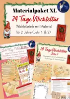 Vorschau - Unterrichtsreihen - Materialpaket für 2 Jahre: 2 x 24 Tage Wichteltür/ Wichtelbriefe - Deckblatt