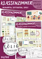 Vorschau - Spiele - Klassenzimmer: Bildkarten, Hefteintrag, Spiele zum Wortschatz - Deckblatt