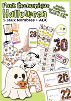 Aperçu - Jeux - Kit pédagogique: Halloween : Jeux et Matériel Pédagogique Domino Trouve le Jumeau Flashcards - Page de couverture