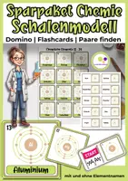 Vorschau - Arbeitsblätter - Materialpaket: Atommodell: Spiele + Flashcards zum Schalenmodell Domino Merk es Dir - Deckblatt